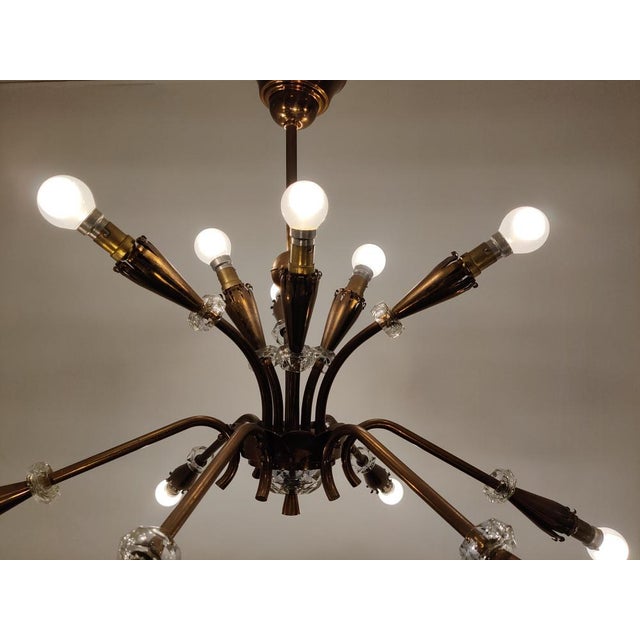 Copper Mid-Century Copper Chandelier, 1950s For Sale - Image 8 of 13