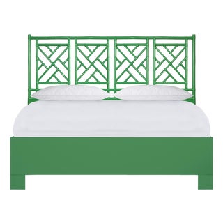 Chippendale Platform Bed California King - Bright Green For Sale