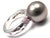 Contemporary Cartier 18k White Gold Tahitian Pearl Diamond Pink Sapphire Ring For Sale - Image 3 of 10