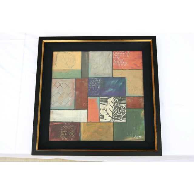 Jodi Reeb-Myers Information/Linear Abstract Mixed-Media & Collage Artwork - A Pair For Sale - Image 11 of 18