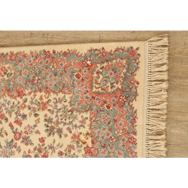 Ivory Karastan Ivory Kirman 9'11"x 5'9" Wool Rug For Sale - Image 8 of 13