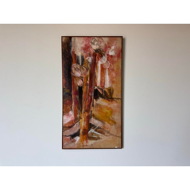 Mid-Century Modern 1970s Mid-Century Modern Expressionist Abstract Oil on Canvas Painting, Signed “Pz”/ Sold For Sale - Image 3 of 11