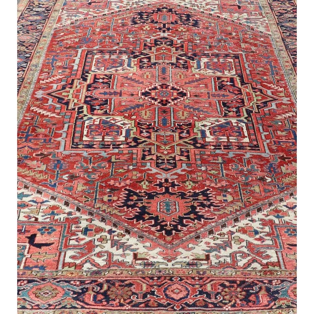 Antique Persian Heriz. Keivan Woven Arts / rug/ EMB-9636-P13586, country of origin / type: Iran, Persian / Heriz, circa...