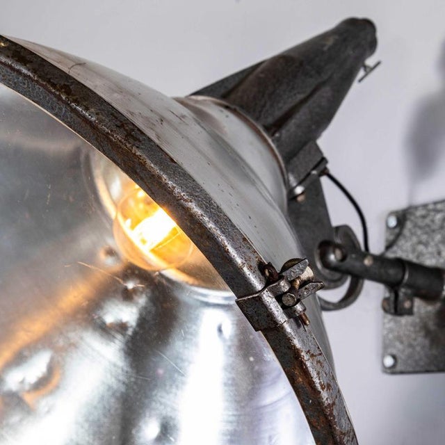 Large Scale Industrial Wall Lamp, 1960s For Sale - Image 4 of 11