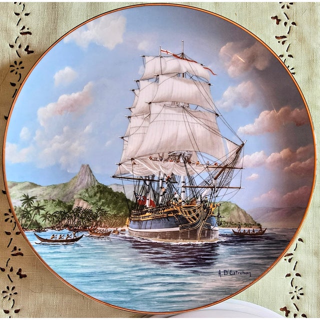 Limited Edition Ship Painting Plates- Set of Six For Sale - Image 6 of 13