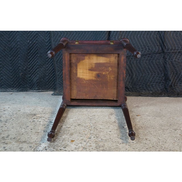 Antique Early 19th C. American Federal Mahogany Carved Work Table Nightstand For Sale - Image 17 of 17