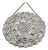 Vintage 900 Silver Floral Repoussé Hanging Mirror, 1940s For Sale