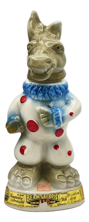 Clown Donkey Ceramic Carafe by Jim Beam, 1968