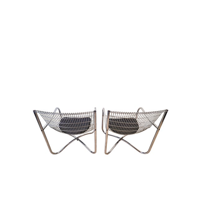 Mid-Century Chrome and Steel Lounge Accent Chairs by David Mellor O.B.E, 1960s, Set of 2 For Sale - Image 4 of 7