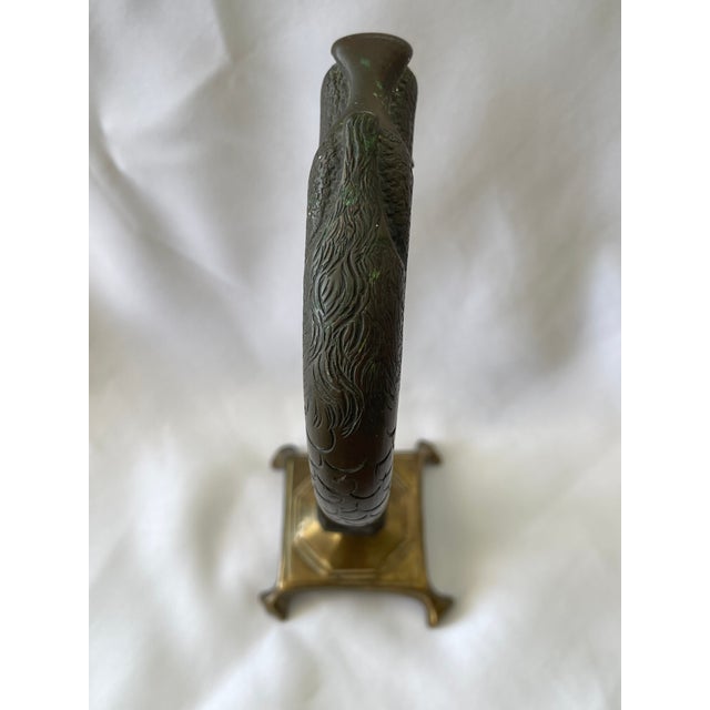 Early 20th Century Antique English Bronze & Brass Dragon Pocket Watch Holder For Sale - Image 10 of 13