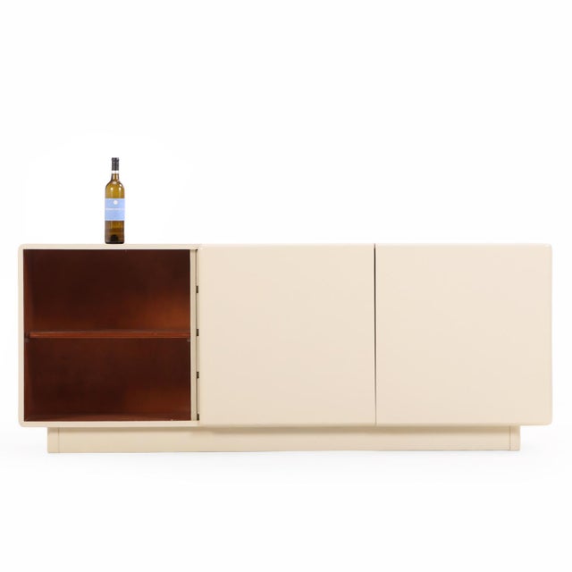 Mid-Century Modern A Mid-Century Modern Cream Lacquered Sideboard, C 1960. For Sale - Image 3 of 6