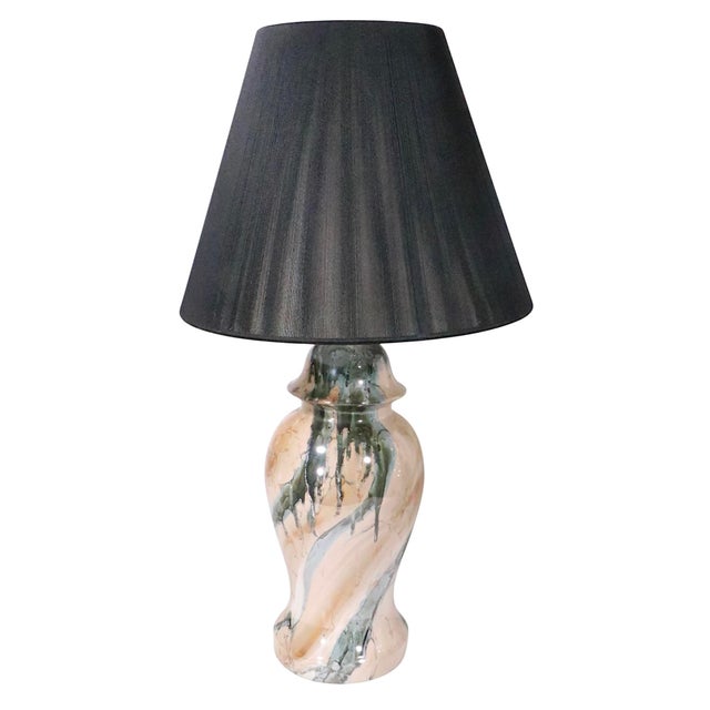 Mid 20th Century Hollywood Regency Faux Marble Ginger Jar Form Table Lamps - a Pair For Sale - Image 12 of 12