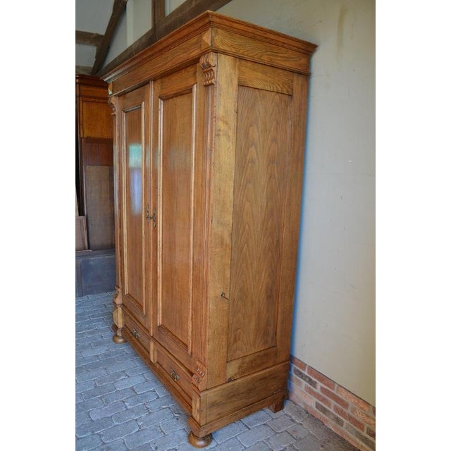 Wood Antique Oak Wooden Cabinet For Sale - Image 7 of 10