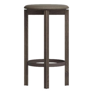 Smoke Stained Oak Principal Bar Stool by Bodil Kjaer for Karakter For Sale