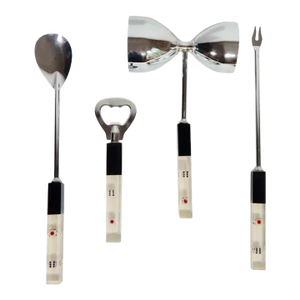 Barware Utensil Set Lucite With Dice, 1950s