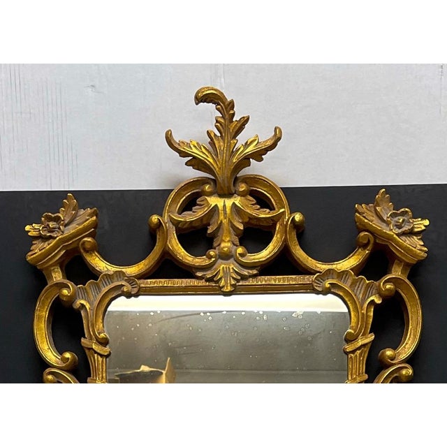 Late 20th Century 20th-C. Italian Chinese Chippendale Style Giltwood Mirror for Chelsea House For Sale - Image 5 of 6