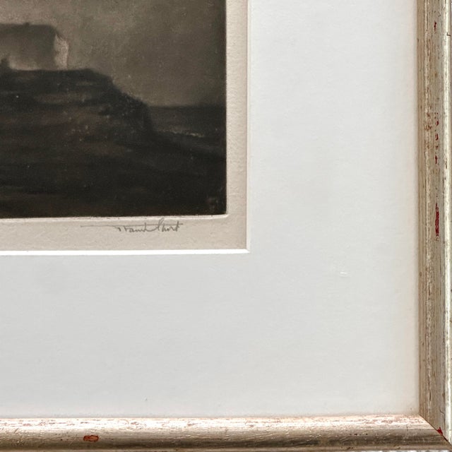 Sir Frank Short (British, 1857-1945) - Headlights Over the Hill (Seaford), Signed (1927, Mezzotint) For Sale - Image 4 of 5