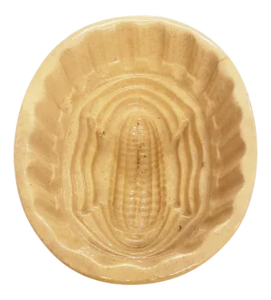 Antique Late 19th Century Corn Yellow Ware Food Mold