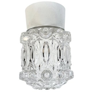 Vintage White Porcelain Ceiling Light, 1970s For Sale