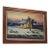 1960s Vintage P. Wellington Large Winter Homestead Oil Painting - Signed For Sale