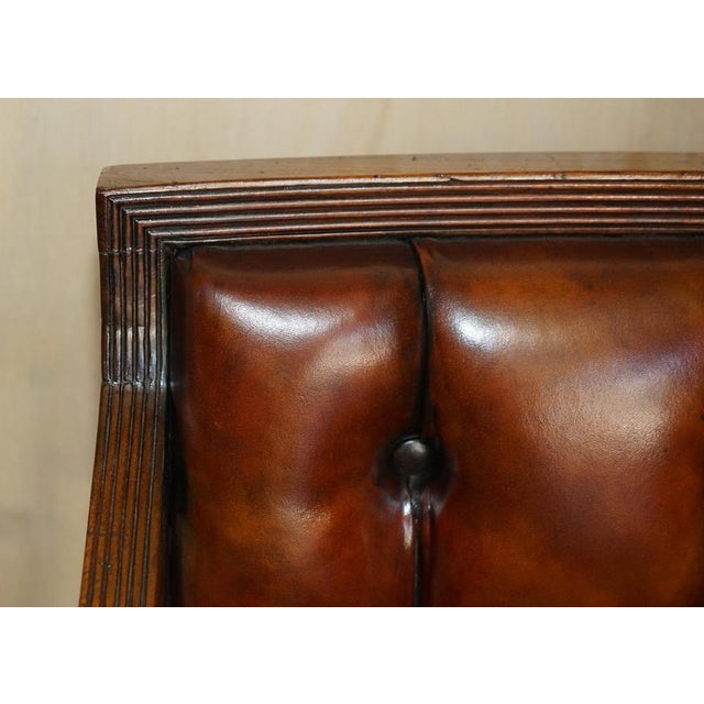 Metamorphic Leather Library Armchair Steps attributed to Gillows, 1810s For Sale - Image 6 of 18