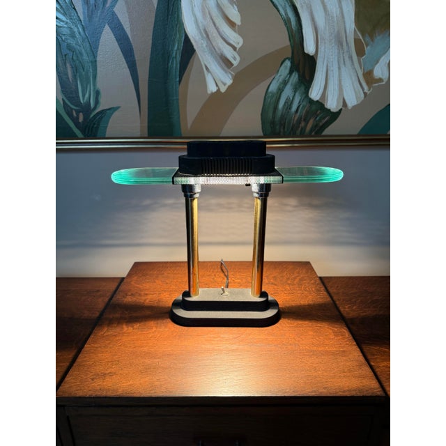 1980s Memphis Style Bankers Desk Lamp by Robert Sonneman for George Kovacs For Sale - Image 9 of 12