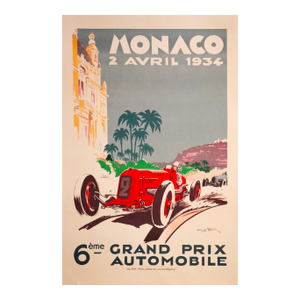 1934 (1983 Re-Issue), Monaco Grand Prix Poster - Geo. Ham