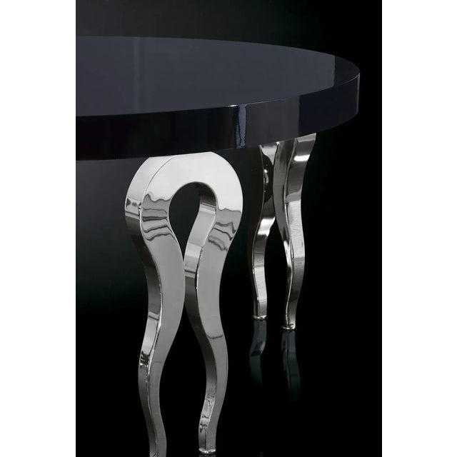 Not Yet Made - Made To Order Italian Round Table Silhouette in Wood and Steel from VGnewtrend For Sale - Image 5 of 6