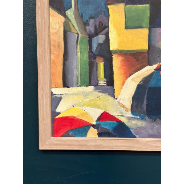 Ebbe Höglund, Cityscape with House Facades, 1960, Oil on Canvas, Framed For Sale - Image 8 of 15