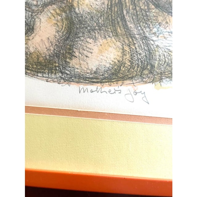 Chaim Gross Rare 1972 Chaim Gross Lithograph Titled 'Mother's Joy'- Signed and Numbered For Sale - Image 4 of 9