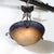 1920s Art Deco Pâte De Verre Blue & Smoked Honey Glass Chandelier W/ Leaf Form Fitting For Sale - Image 5 of 18