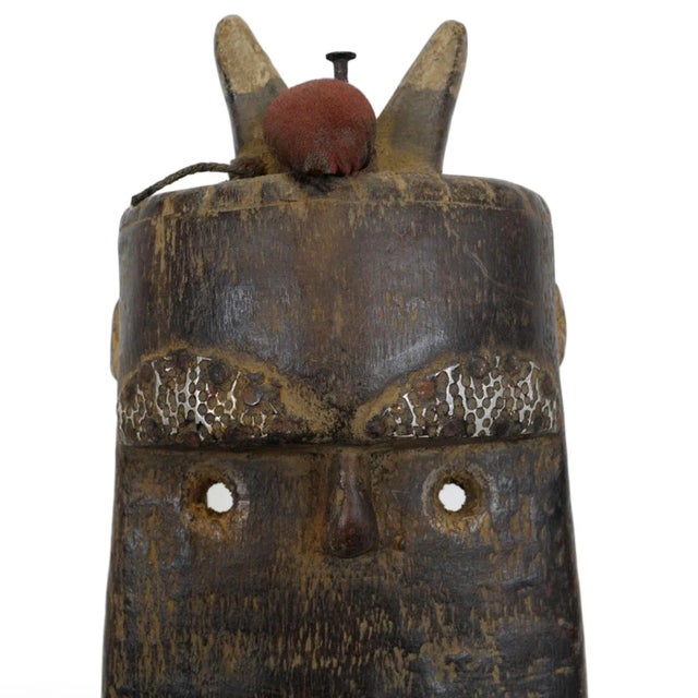 Tribal Vintage African Toma Tribal Passport Mask on Stand For Sale - Image 3 of 5