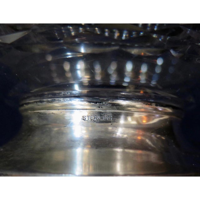 American Vintage Antique Signed HAWKES Crystal & Sterling Silver Bowl For Sale - Image 3 of 12
