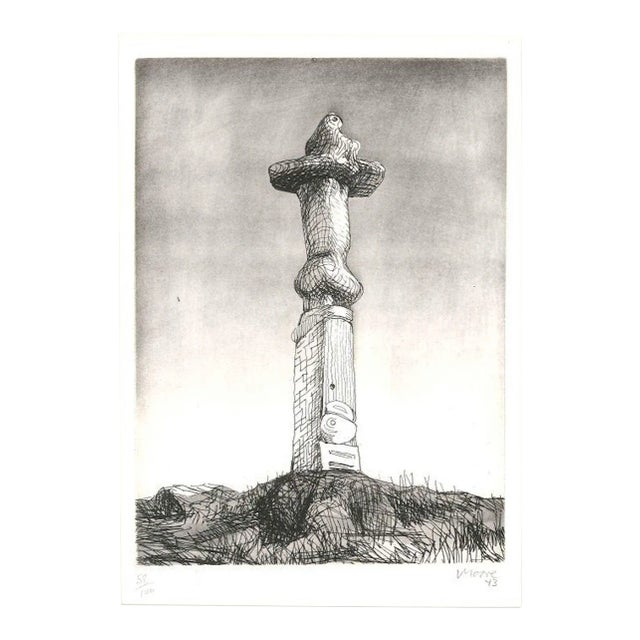 Glenkiln Cross, Plate II - Original Etching by Henry Moore - 1973 1973 For Sale