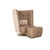 Set of Brown Leather Matheo Armchair with Pouf from Signet For Sale - Image 14 of 14