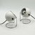 Italian Targetti Sankey Eyeball Lamps in White and Chrome, 1970s, Set of 2 For Sale - Image 6 of 16