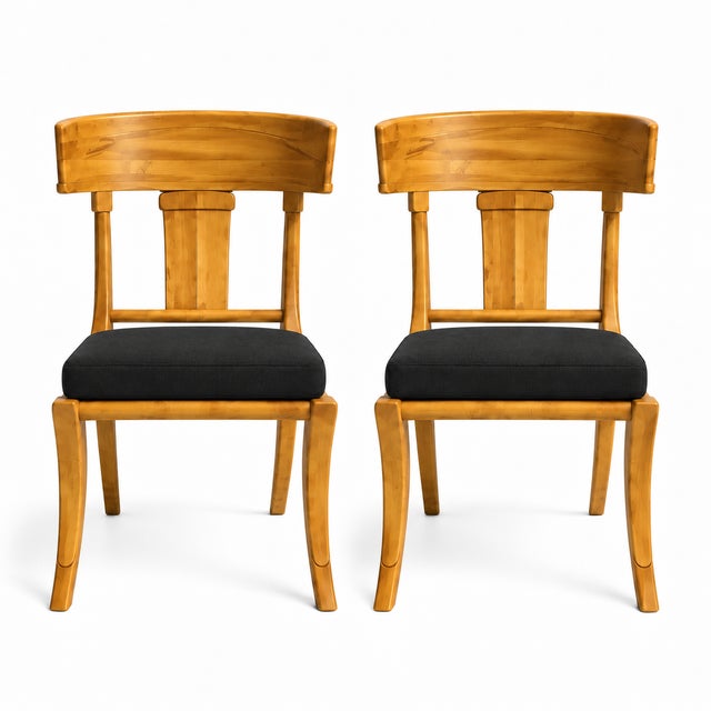 2010s Teak Klismos Patio Dining Chairs. - Set of 6 For Sale - Image 5 of 5