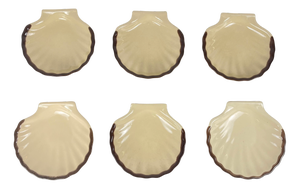 Ceramic Scallop Shell Bowls by E. Henry, 1960, Set of 6