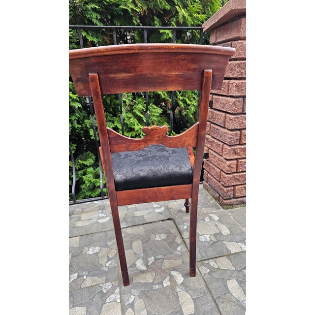 Wood Biedermeier Side Chair in Mahogany For Sale - Image 7 of 11