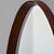 Silver Italian Mid-Century Walnut Oval Mirror For Sale - Image 8 of 11