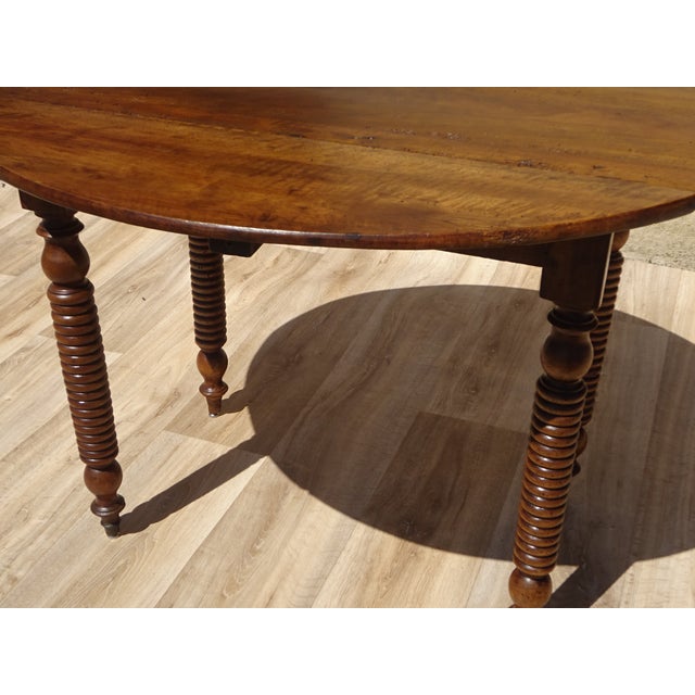 Wood Walnut Top Flap Table For Sale - Image 7 of 18