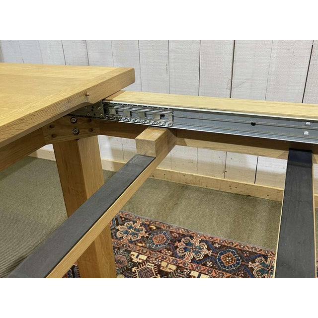 Modern Table in Oak with Two Extensions For Sale - Image 8 of 14