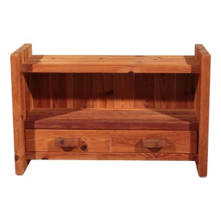Scandinavian Brutalist Pine Cabinet by Hans Frydendal, 1970 For Sale