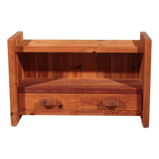 Scandinavian Brutalist Pine Cabinet by Hans Frydendal, 1970 For Sale