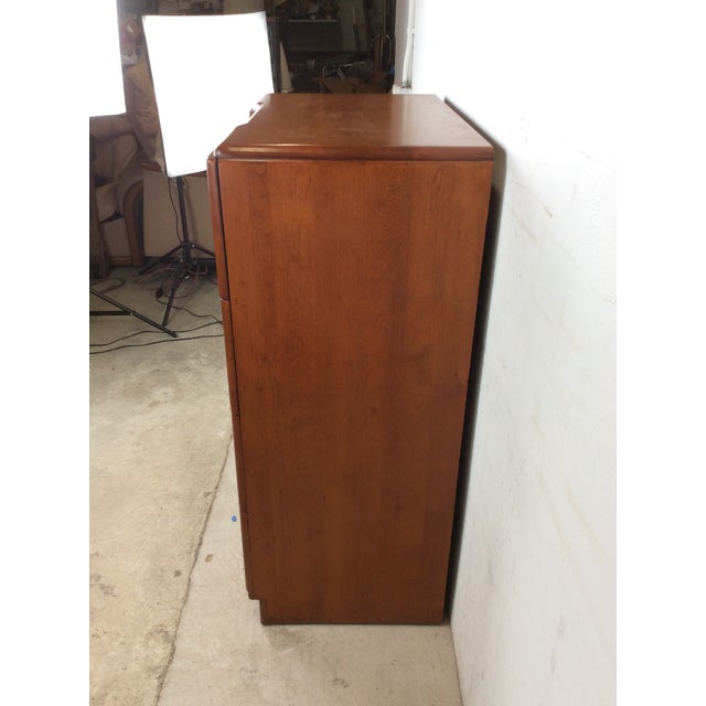 1950s Mid Century Modern Four Drawer Highboy Dresser by Heywood Wakefield For Sale - Image 5 of 18
