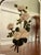 Metal Art Deco Brass and Beveled Mirror Fire Screen With Painted Flowers, 1920s For Sale - Image 7 of 11
