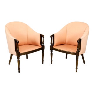 Empire Style Arm Chairs, a Pair For Sale