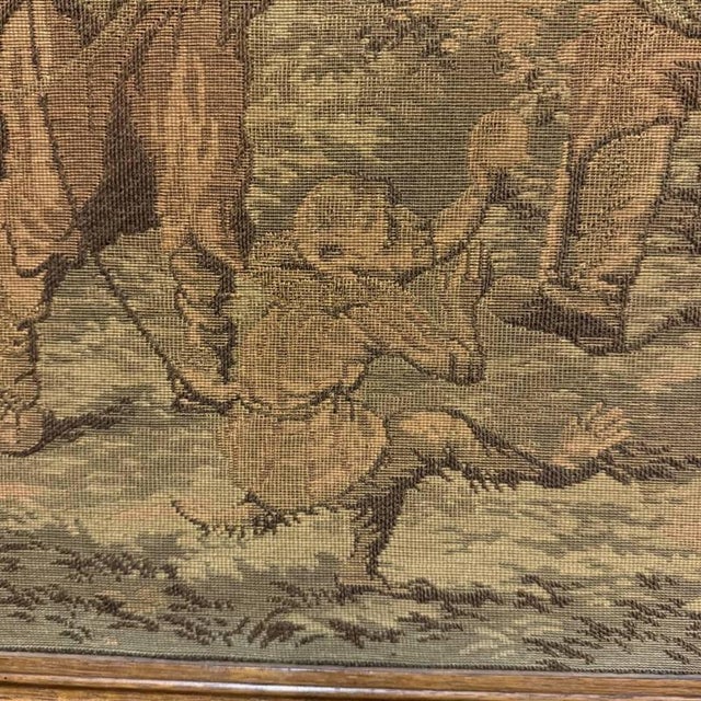 Large Woven Gobelin Tapestry in a Wooden Frame For Sale - Image 13 of 18