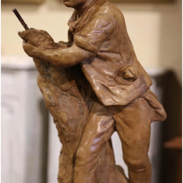 Ceramic 19th Century French Terracotta Farmer Sculpture For Sale - Image 7 of 13