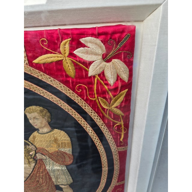 This is a very old historical embroidered tapestry likely dating from the late 16th century. This piece shows scenes from...